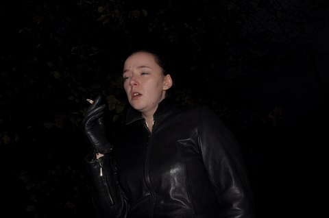 Girl-in-leather-pants-leather-gloves